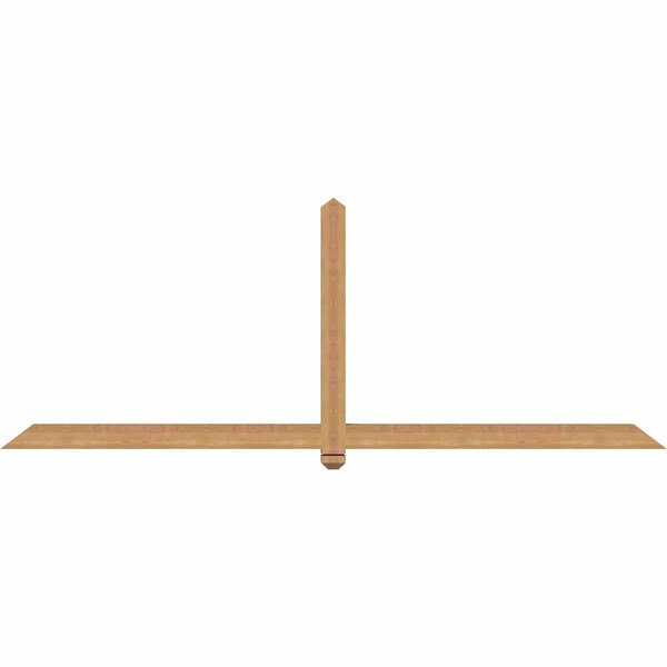 Ekena Millwork Eugene Smooth Timber Gable Bracket, Western Red Cedar, 96"W x 36"H x 3 1/2"D x 3 1/2"F, 9/12 Pitch GBW096X36X0404EUG00SWR - main